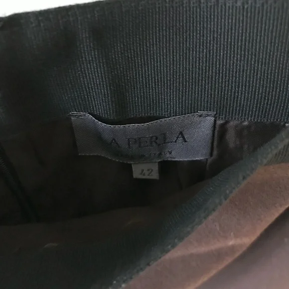 EUC La Perla Black Brown Skirt 42​​ - Picture 5 of 8